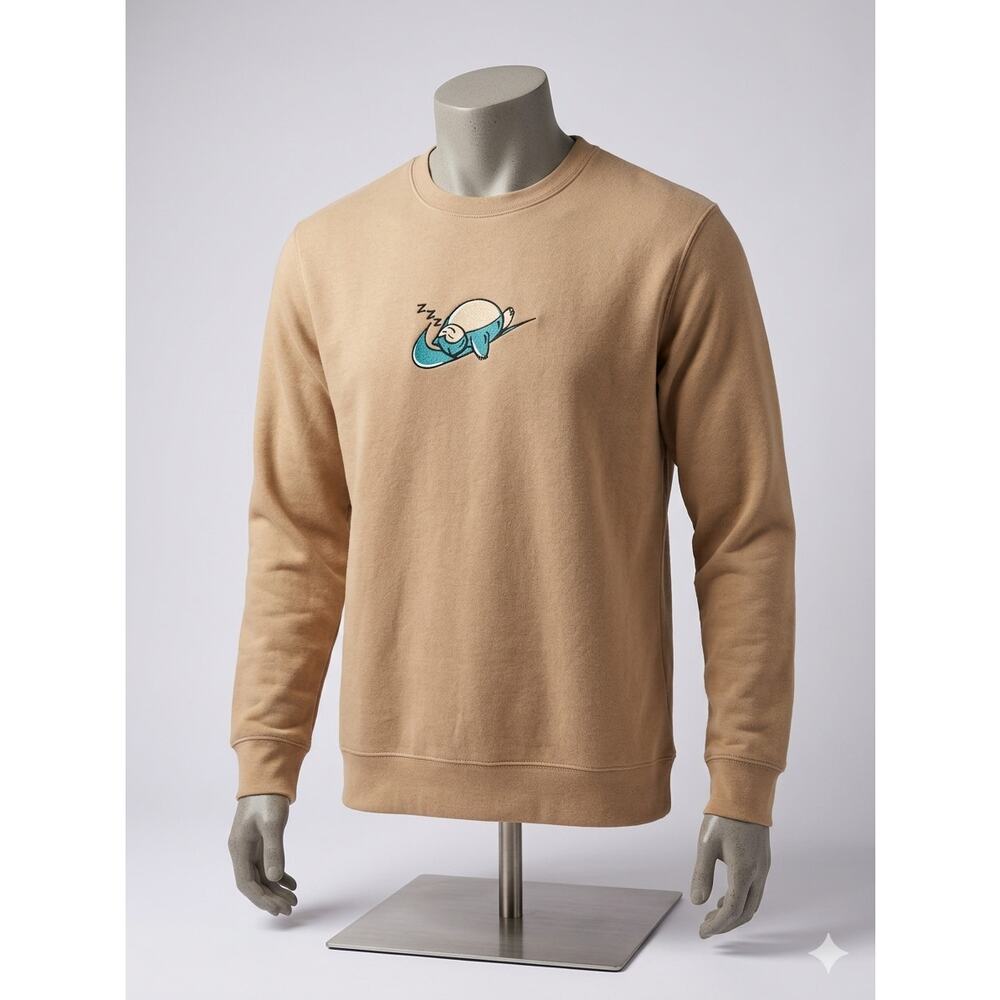 💤 LIKE NEW: Snorlax Embroidered Swoosh Crewneck 💤